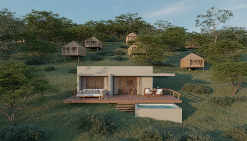 Vista da Serra da Mantiqueira em Monte Verde com área verde e sensação de privacidade na Carícia do Vento Pousada Boutique