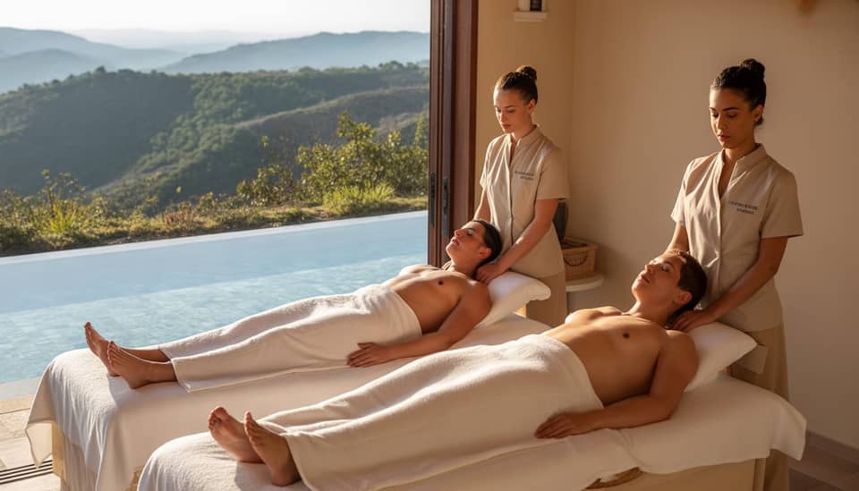 Ambiente de spa com clima de serra na Carícia do Vento Pousada Boutique em Monte Verde MG