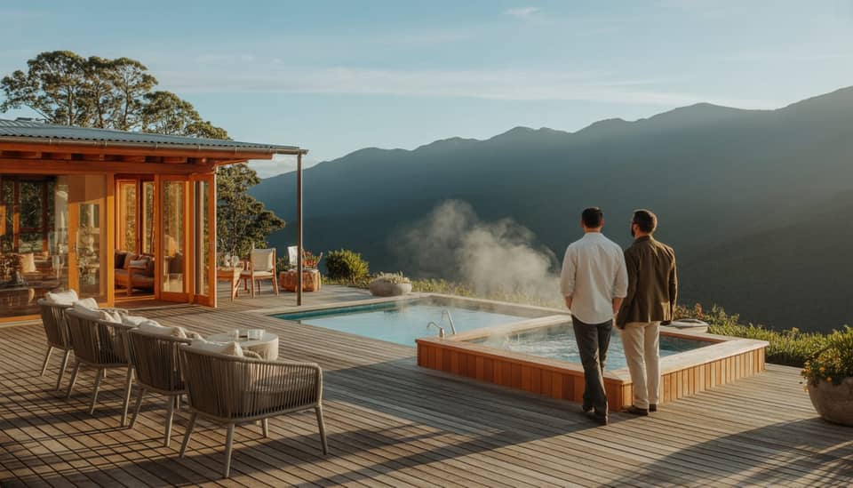 Vista da Serra da Mantiqueira na Carícia do Vento Pousada Boutique em Monte Verde MG