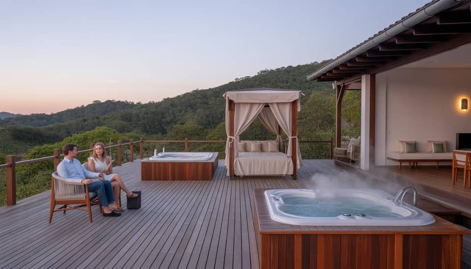 Vista das montanhas em Monte Verde na Carícia do Vento Pousada Boutique com ambiente reservado e natureza ao redor