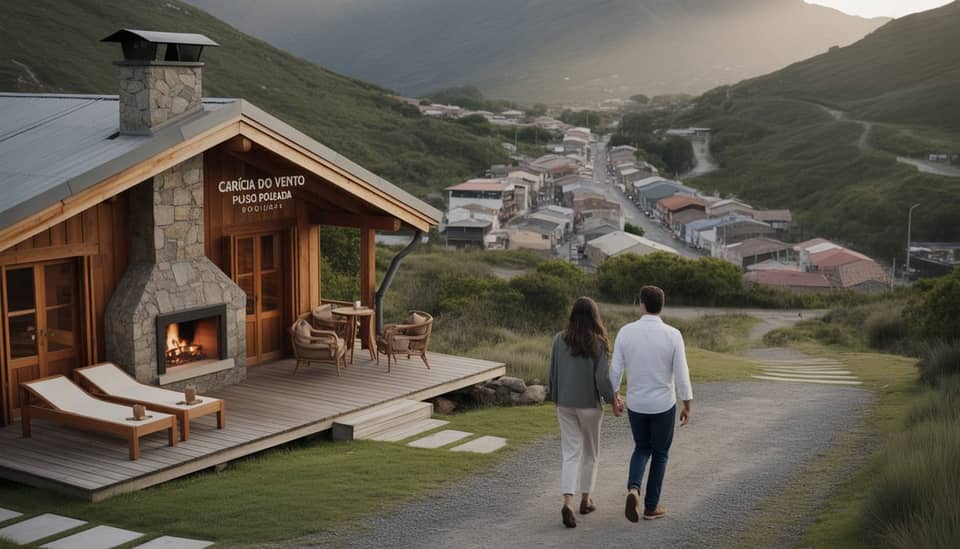 Vista da Carícia do Vento Pousada Boutique em Monte Verde com montanhas da Serra da Mantiqueira ao fundo