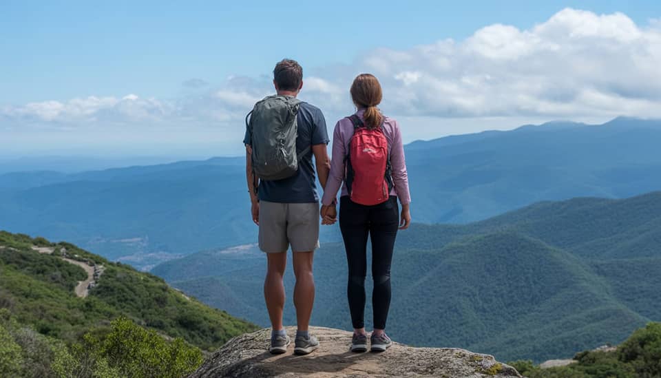 Vista da Serra da Mantiqueira a partir do Pico Selado em Monte Verde MG