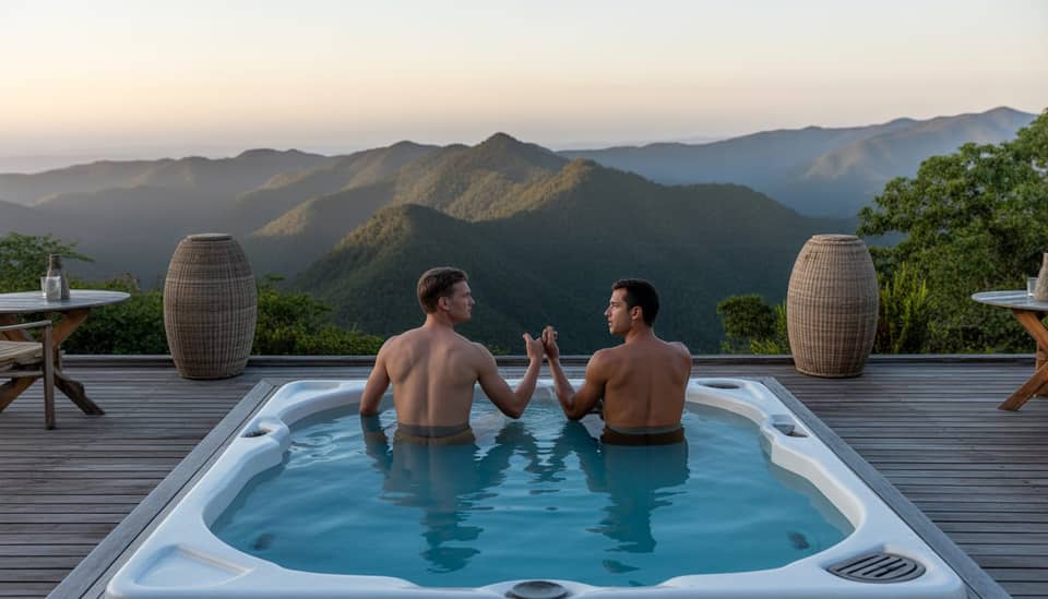Vista das montanhas da Serra da Mantiqueira em Monte Verde com hospedagem romântica de luxo