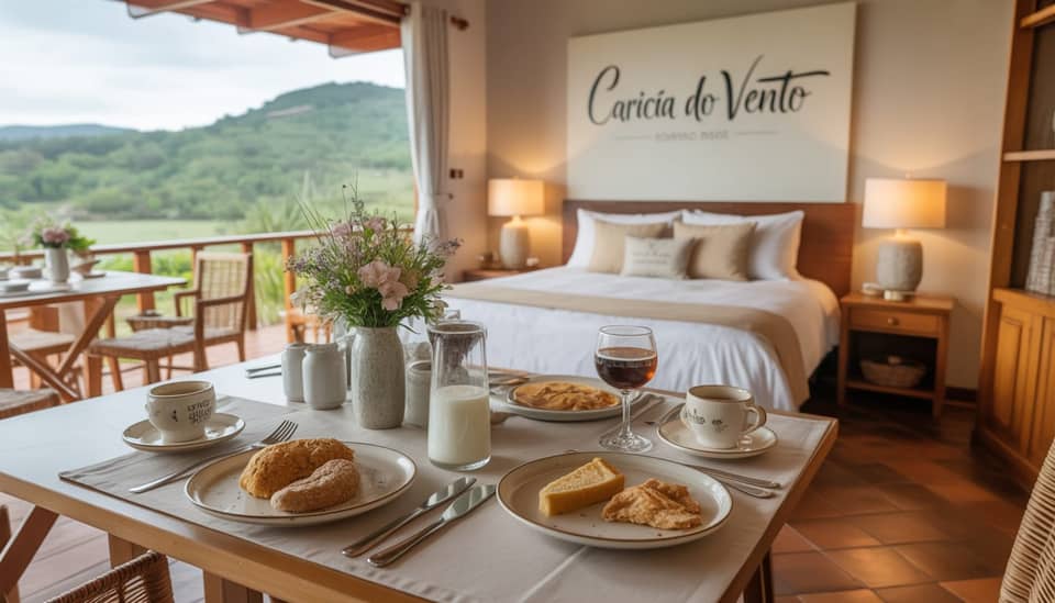 Vista da Serra da Mantiqueira na Carícia do Vento Pousada Boutique em Monte Verde com chalés e café da manhã Exclusive Breakfast