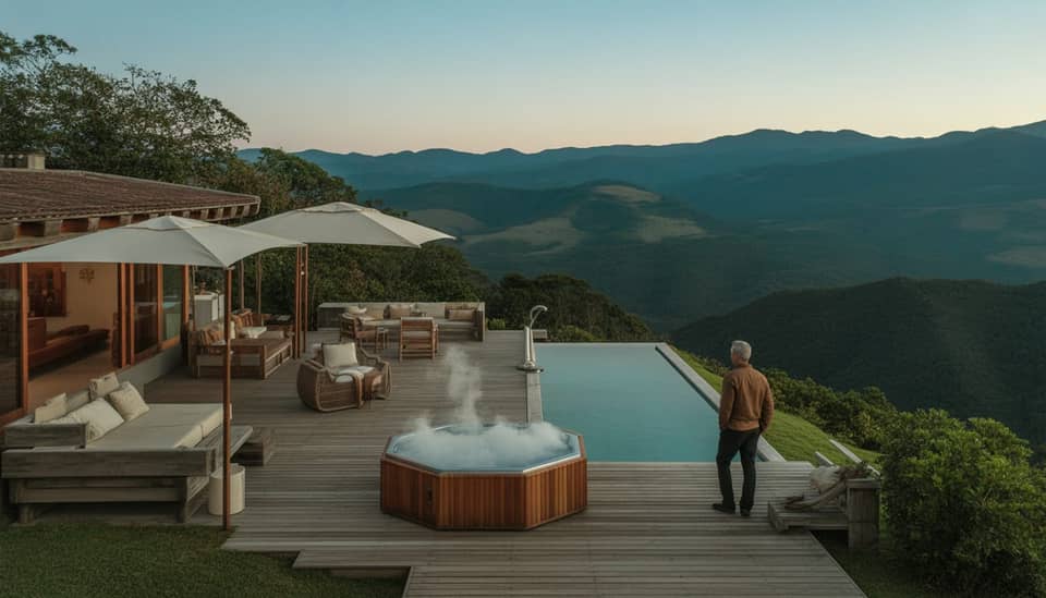 Vista para a Serra da Mantiqueira na Carícia do Vento Pousada Boutique em Monte Verde MG