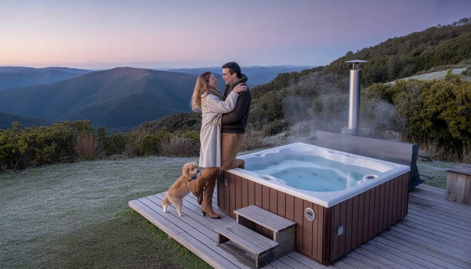 Paisagem de inverno em Monte Verde com montanhas da Serra da Mantiqueira ao fundo
