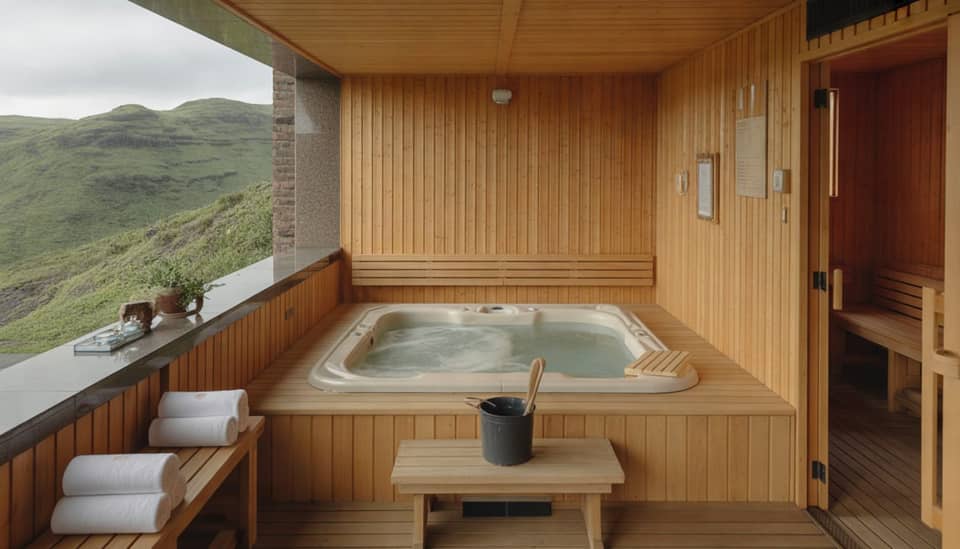 Sauna seca e sauna a vapor na Carícia do Vento Pousada Boutique em Monte Verde MG, com clima de montanha e foco em bem-estar